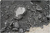 Coal, all shapes and sizes, awaiting shovelling into the MEA's